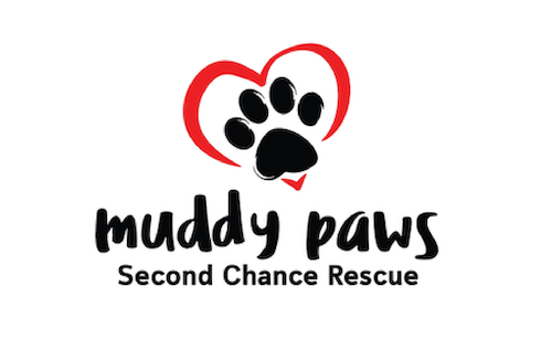 Muddy paws second chance rescue logo