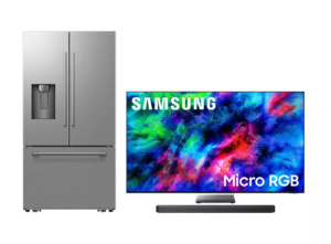 samsung fridge and tv