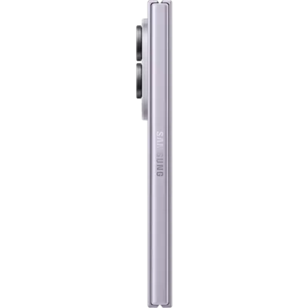 Side profile of a tall, slender silver device with a glossy finish and rounded top, viewed from the left.